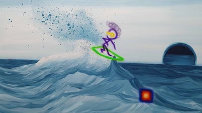 Image: Christian Daugaard, Beach (detail), 2022, 100 x 100 cm. Courtesy the Artist.