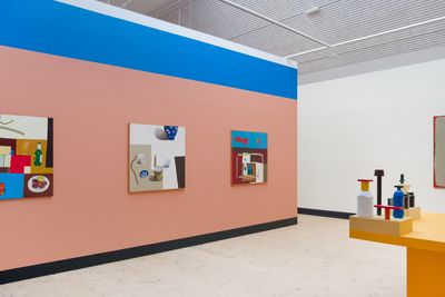 Image: Installation view, Nathalie Du Pasquier, "paintings of things. paintings as objects", Kunsthal Aarhus, 2023. Photo: Jacob Friis-Holm Nielsen.