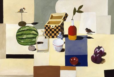 Nathalie Du Pasquier, Untitled, 1995, oil on canvas, 100x150 cm. Courtesy of the artist.