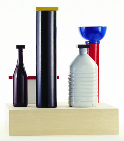 Nathalie Du Pasquier, natures mortes 4, 2002, ceramic and wood. Courtesy of the artist.