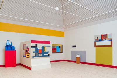 Image: Installation view, Nathalie Du Pasquier, paintings of things. paintings as objects, Kunsthal Aarhus, 2023. Photo: Jacob Friis-Holm Nielsen.