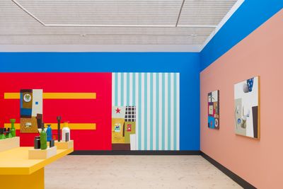 Image: Installation view, Nathalie Du Pasquier, paintings of things. paintings as objects, Kunsthal Aarhus, 2023. Photo: Jacob Friis-Holm Nielsen.