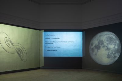 Billede: Installationsfoto, Nanna Debois Buhl, ”Picture the Sky”, Kunsthal Aarhus, 2024. Foto: Jacob Friis-Holm Nielsen.