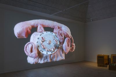 Image: Sophia Ioannou Gjerding & Mark Tholander, Ensembles and Monsters, Kunsthal Aarhus, 2024. Photo: Jacob Friis-Holm Nielsen.