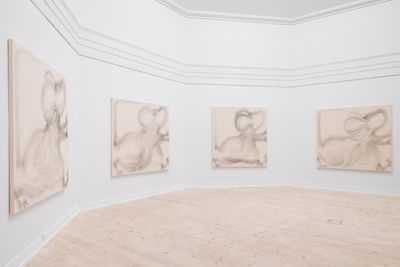 Billede: Installationsfoto, Benjamin Asger Krog Møller & Naja Zethner, Afgang 2024: Passage, Kunsthal Aarhus, 2024, Foto: Mikkel Kaldal.