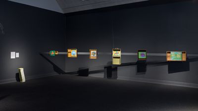 Billede: Installationsfoto, Benjamin Asger Krog Møller & Naja Zethner, Afgang 2024: Passage, Kunsthal Aarhus, 2024, Foto: Mikkel Kaldal.