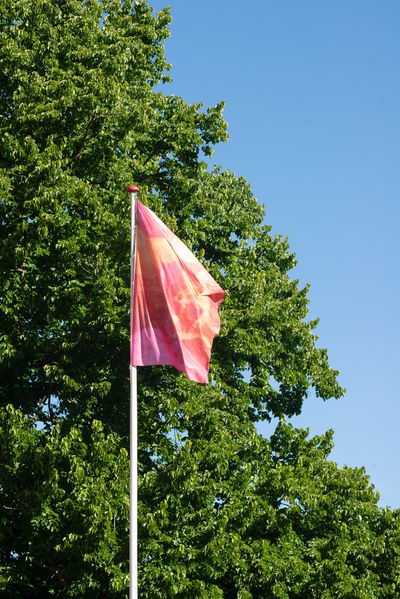 Billede: Raul Walch, Heat Flag (Aarhus), Kunsthal Aarhus, 2024. Foto: Jacob Friis-Holm Nielsen.