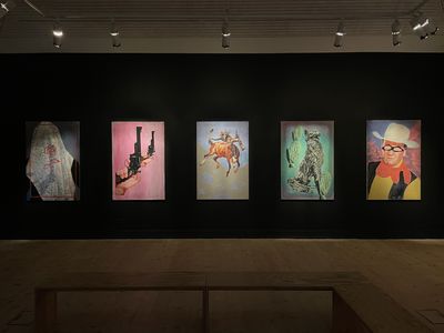 Image: Installation view, Leonardo Sagastuy, Indios y vaqueros, Kunsthal Aarhus, 2024.