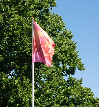 Billede: Raul Walch, Heat Flag (Aarhus), Kunsthal Aarhus, 2024. Foto: Jacob Friis-Holm Nielsen.