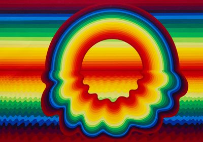 Image: Ay-O, Rainbow Bridge I, Silkscreen, 1979 (Malene Wagner collection). Courtesy of the artist & Malene Wagner / Tiger Tanuki.