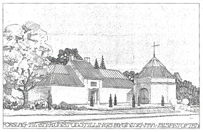 Aarhus Kunstbygning 1917 i arkitekten Axel Høeg-Hansens streg.