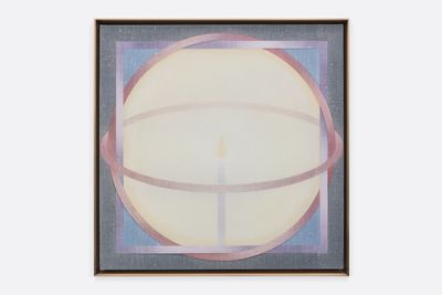 The Planet, No.3, 2020. Oil on linen. 16 1/4 x 16 x 1 1/4 inches (41.3 x 40.6 x 3.2 centimeters). 16 3/4 x 16 3/4 x 2 inches framed (42.5 x 42.5 x 5.1 centimeters). Courtesy of the artist, Blum & Poe, Los Angeles/New York/Tokyo and Kasmin Gallery, New York.