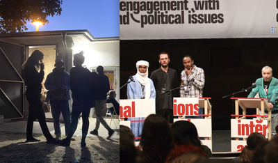 Billede: Arts Collaboratory at Documenta fifteen, Kassel (2022); Artist Organisations International at HAU, Berlin (2015).